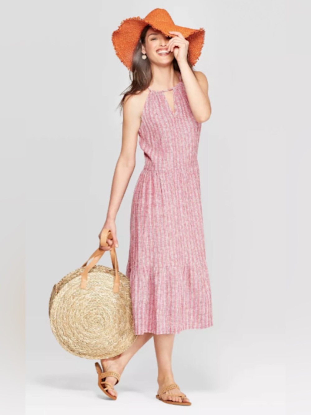 Universal Thread red white and blue Stripe Maxi Dress
